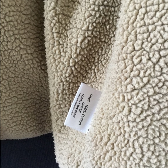 Hanna Andersson Boys Striped Sherpa Lined Hoodie Jacket Size 110 or a US size 5 - Picture 4 of 6